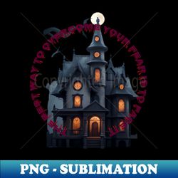 funny frankensteins house halloween fear - creative sublimation png download - unleash your creativity