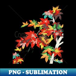 magnificent japanese autumn leaves - png transparent digital download file for sublimation - enhance your apparel with stunning detail