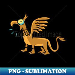 children illustration of golden gryphon screeched loudly - professional sublimation digital download - unlock vibrant sublimation designs