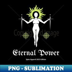 white green black illustrated eternal power - premium png sublimation file - spice up your sublimation projects