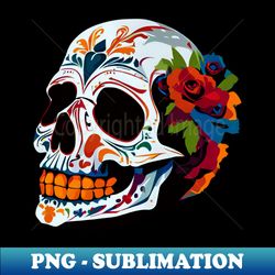 mexican skull dia de los muertos halloween - aesthetic sublimation digital file - perfect for sublimation art