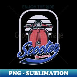 red classic scooter - unique sublimation png download - enhance your apparel with stunning detail