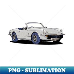 white triumph spitfire car - premium sublimation digital download - unleash your creativity