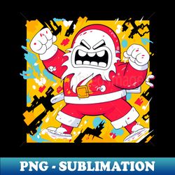 pop art santa a colorful and angry christmas illustration - trendy sublimation digital download - revolutionize your designs