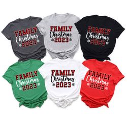 family christmas 2023 t-shirt gift for xmas matching, matching family xmas sweater, family shirts, xmas holiday hoodie,