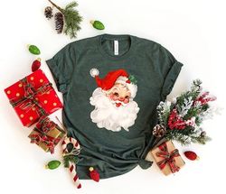 christmas santa shirt, retro santa shirt, gift for christmas, retro christmas shirt, christmas shirt for women, gift for