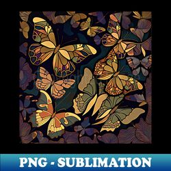 butterflies art nouveau style 4 - stylish sublimation digital download - perfect for sublimation art