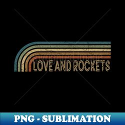 love and rockets retro stripes - png transparent sublimation design - revolutionize your designs