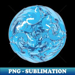 great wave water ball emblem - premium png sublimation file - unleash your inner rebellion