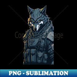 military wolf - artistic sublimation digital file - perfect for sublimation art