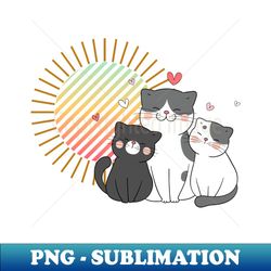 cute cat with design - elegant sublimation png download - stunning sublimation graphics