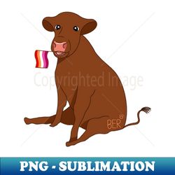 leslie the lesbian pride cow - premium sublimation digital download - boost your success with this inspirational png download