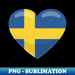 sweden flag heart - instant png sublimation download - instantly transform your sublimation projects