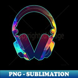 headphones color - premium sublimation digital download - boost your success with this inspirational png download