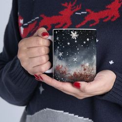 snowflake mug winter themed 11oz winter snowflake coffee mug winter themed gift