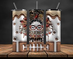 3d football mom tumbler wrap, football mama tumbler png, american football tumbler wrap 141