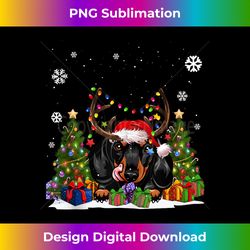 dog lovers cute dachshund santa hat ugly christmas sweater tank top - sublimation-optimized png file - rapidly innovate your artistic vision
