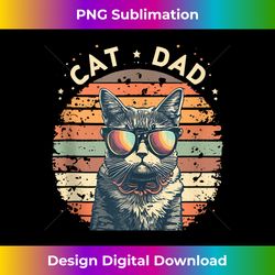 cat dad retro 70s 80s black cat gifts men funny cat daddy tank top - sublimation-optimized png file - tailor-made for sublimation craftsmanship