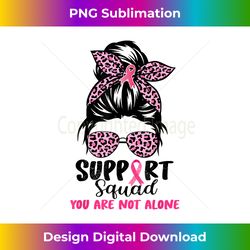 support squad messy bun pink warrior breast cancer awareness - minimalist sublimation digital file - lively and captivating visuals