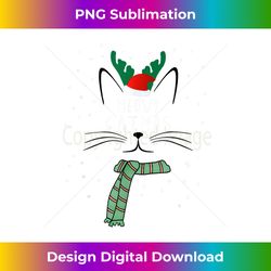 christmas cat meowy catmas - artisanal sublimation png file - immerse in creativity with every design