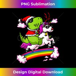 christmas santa riding unicorn xmas girls women rainbow tank top - minimalist sublimation digital file - pioneer new aesthetic frontiers