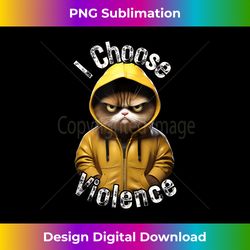 i choose violence cat tank top - sublimation-optimized png file - customize with flair
