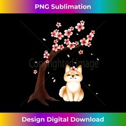 shiba inu dog japanese cherry blossom sakura flower - deluxe png sublimation download - striking & memorable impressions
