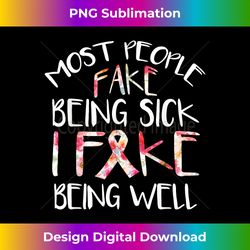 flower design fibromyalgia warrior awareness fake being well - classic sublimation png file - ideal for imaginative endeavors
