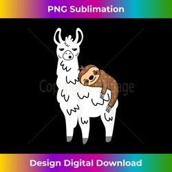 funny fluffy animal sloth riding llama - edgy sublimation digital file - access the spectrum of sublimation artistry