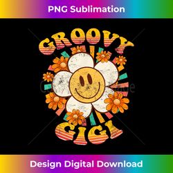 groovy gigi daisy flower smile face 60s 70s family matching - artisanal sublimation png file - tailor-made for sublimation craftsmanship