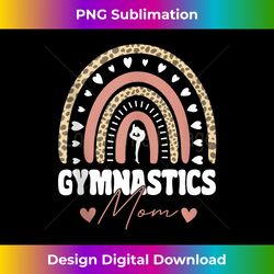 gymnastics mom rainbow leopard cute gymnast women girls tank top - innovative png sublimation design - lively and captivating visuals