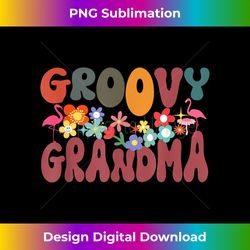 groovy grandma flamingo wavy retro style flowers - minimalist sublimation digital file - rapidly innovate your artistic vision