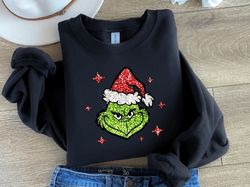 grinch christmas sweatshirt, grinch sweatshirt, christmas sweatshirt, grinch sweatshirt, christmas vibe, shirt for her,