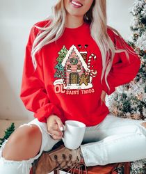 christmas sweatshirt,cute santa claus sweatshirt, cookie house sweatshirt,cute santa claus shirt,santa claus christmas s