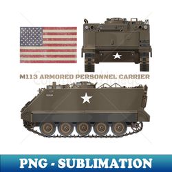 m113 armored personnel carrier patriotic american flag - signature sublimation png file - stunning sublimation graphics