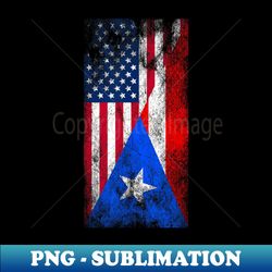 usa puerto rico flags, united states of america puerto rican - signature sublimation png file - perfect for creative projects