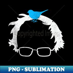 bernie sanders wig blue bird glasses 2020 election president - vintage sublimation png download - unlock vibrant sublimation designs