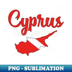 cyprus  diver down flag  scuba diving - stylish sublimation digital download - defying the norms