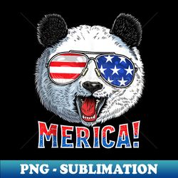 panda 4th of july merica american flag sunglasses - signature sublimation png file - perfect for sublimation art