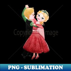 boy and girl dancing - vintage sublimation png download - unleash your creativity