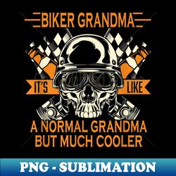 retro biker grandma motorcycle mother's day for biker - instant png sublimation download - revolutionize your designs