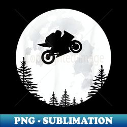 flying moto gp motorbike over the moon - png sublimation digital download - capture imagination with every detail