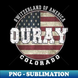 ouray colorado, vintage american flag - stylish sublimation digital download - perfect for creative projects