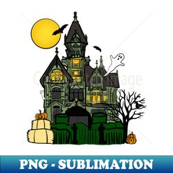 haunted carson mansion humboldt halloween - exclusive sublimation digital file - defying the norms