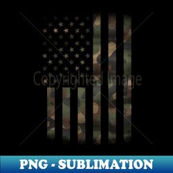 camo american flag with tactical military green camouflage - vintage sublimation png download - bring your designs to life
