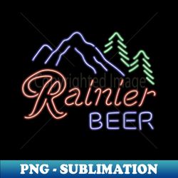 rainier neon bar sign - decorative sublimation png file - perfect for sublimation mastery