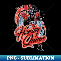 harley quinn airbrush - png transparent digital download file for sublimation - perfect for personalization