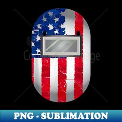 american welder  us flag welding hood - exclusive sublimation digital file - vibrant and eye-catching typography