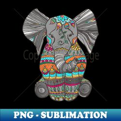 bohemian mandala elephant for girls, women animal lover - special edition sublimation png file - bring your designs to life