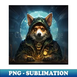 cyberpunk sorcerer corgi - professional sublimation digital download - perfect for personalization